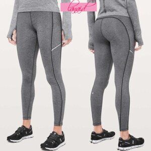 Lululemon Speed Up Tight *Metallic 28" Heathered Black Reflective Skinny Pants 4